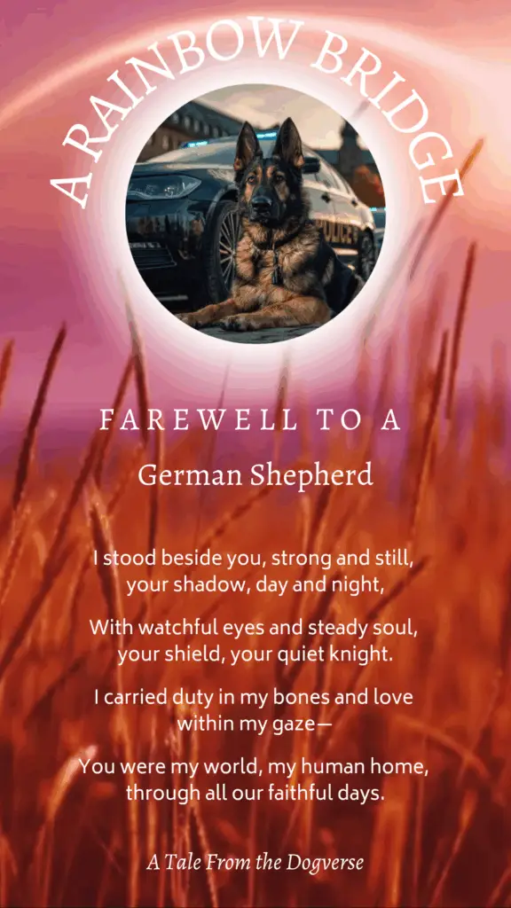 Rainbow Bridge Farewell to a German Shepherd | Tales from the Dogverse x Rescued by Rembrandt