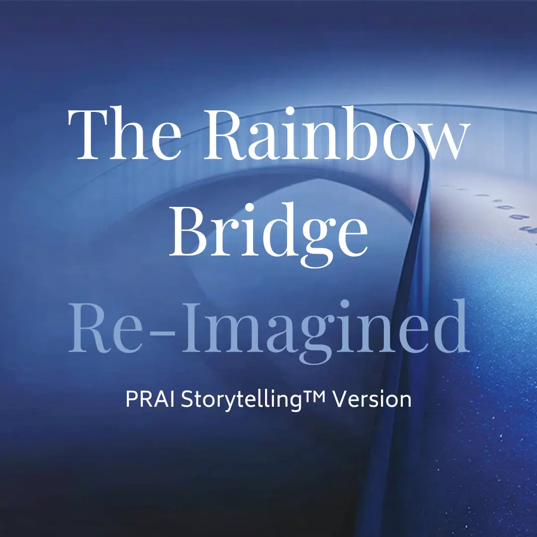 glowing rainbow path under soft sunrise light